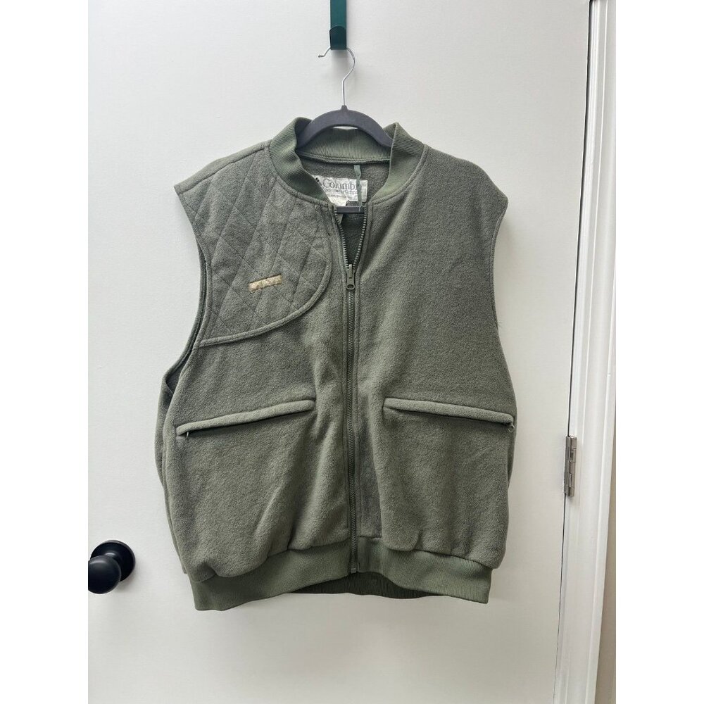 Mens Columbia XL Vest Olive Green